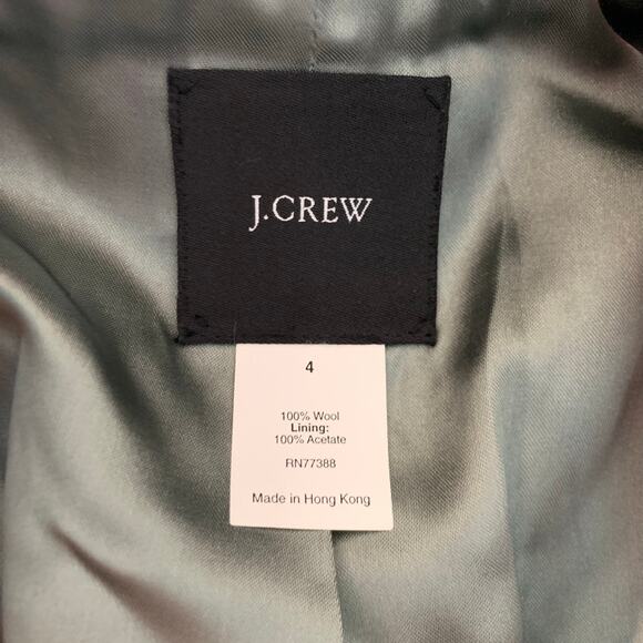 J. Crew Grey Tweed Wool Coat Size 4 - Picture 7 of 7